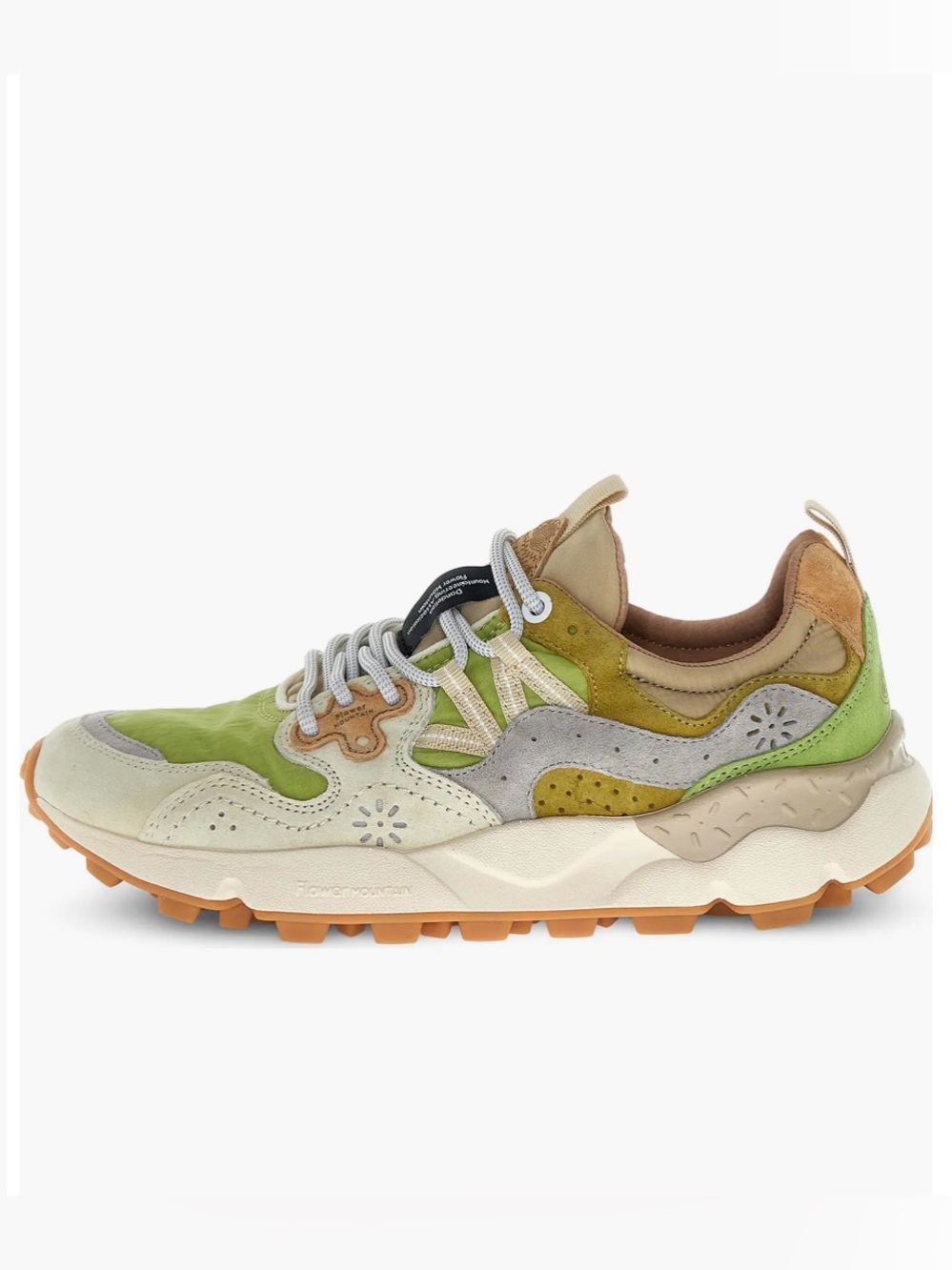 NWT Flower Mountain Yamano 3 Sneaker in Milk-Light Green